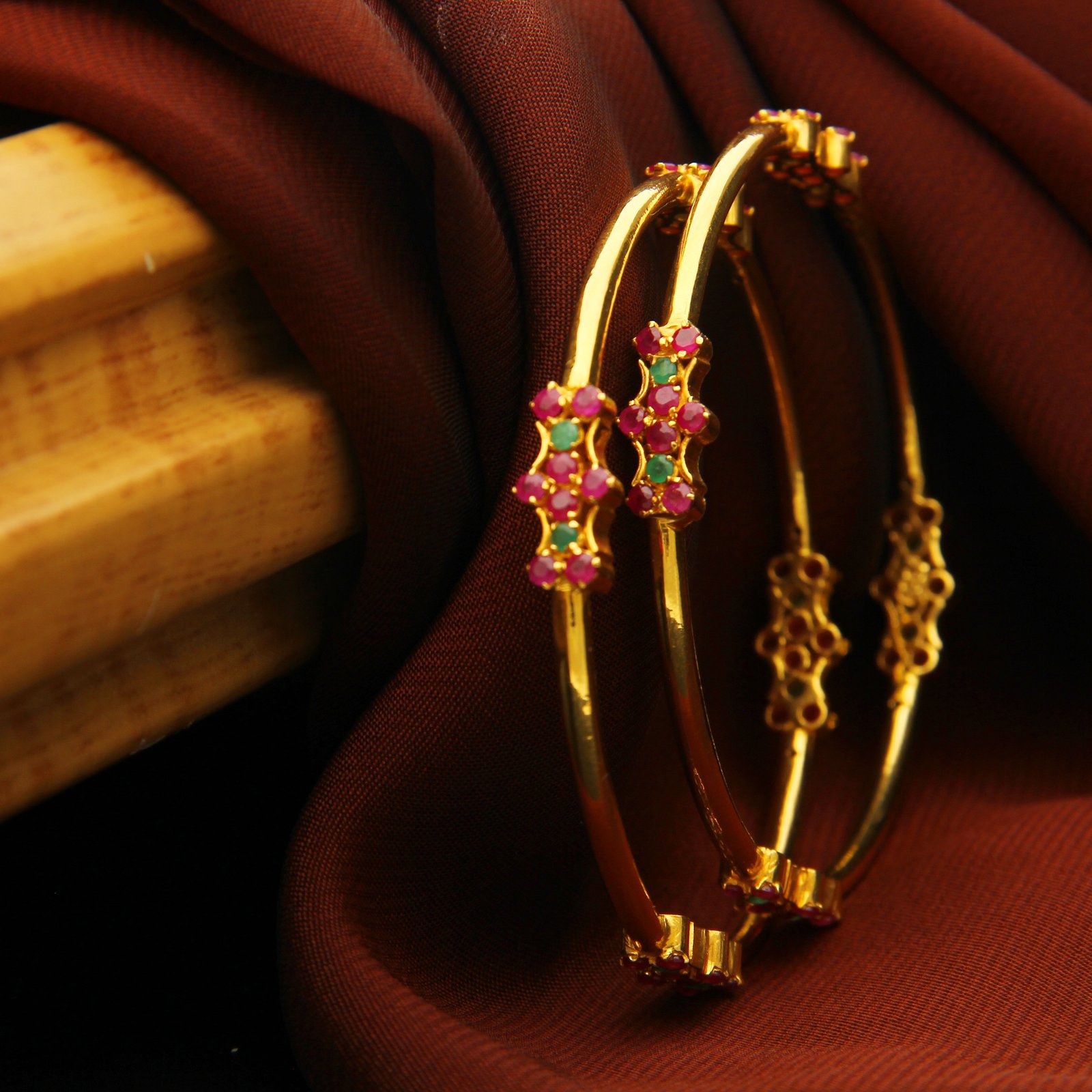 RUBY & EMARALD BANGLES